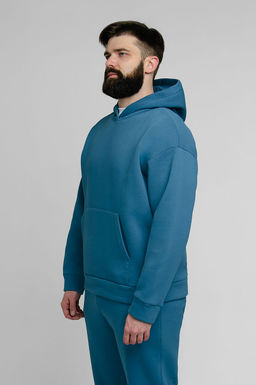 Арт. 69102 Костюм с брюками мужской с начесом 50-56 (4 шт) Цвет:джинс - Идеал фото 5