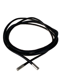 Пояс шнурок из искусственной кожи, черный