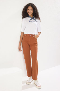 Kahverengi Yuksek Bel Straight Jeans TWOSS25JE00253 - Trendyolmilla фото 2