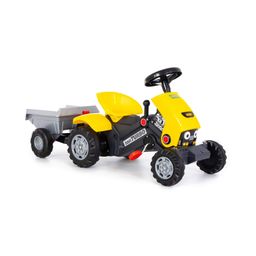 Каталка-трактор с педалями Turbo-2 (жёлтая) с полуприцепом - Полесье фото 6