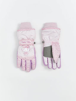 Hello Kitty Bask?l? ??i Polarl? K?z ?ocuk Kar Eldiveni