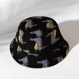 Панама детская MINAKU «Крокодилы», чёрная, размер 52-54