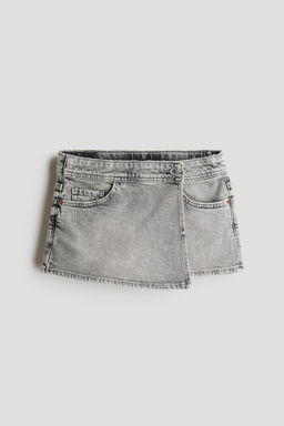 Falda pantal?n cruzada en denim