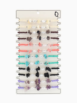 Цена за 12 шт. Браслет под натуральный камень «Крошка» с жемчугом, d=6 см, МИКС