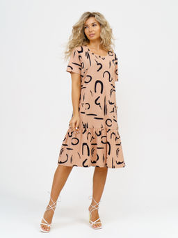 872 Платье "Бежевый"