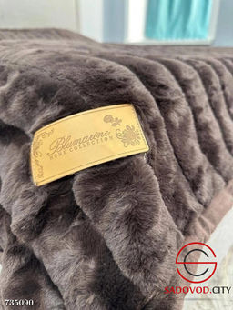 Меховой плед на кровать