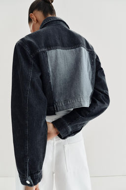CAZADORA Z1975 CORTA DENIM CONTRASTE / Gris - Zara фото 7