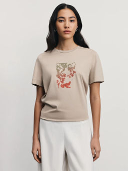 Футболка из хлопка с принтом / Zarina