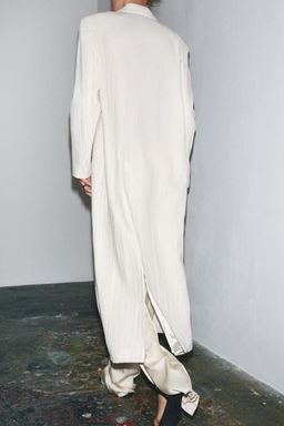 ZW COLLECTION LINEN FROCK COAT - Zara фото 4