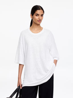 Camiseta de lino oversized - H&m фото 2