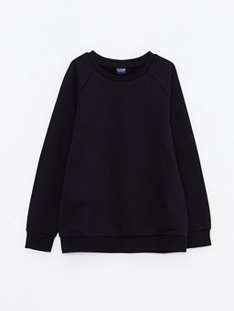 Bisiklet Yaka Basic Uzun Kollu Erkek ?ocuk Sweatshirt