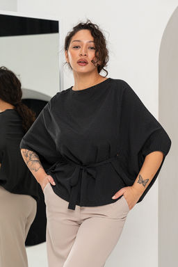 Блузка ТБ-113 черный горох - Angelika фото 3