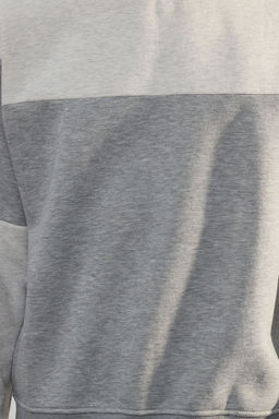TRENDYOL MAN Lacivert Oversize/Genis Kesim Renk Bloklu Ici Polarl? Basic Sweatshirt TMNAW25SW00013 - Trendyolmilla фото 19