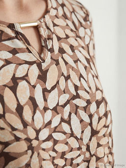 Bisiklet Yaka Desenli Bluz