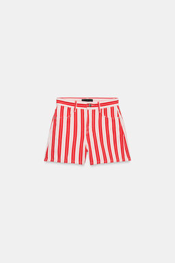 SHORTS MOM FIT RAYAS / Raya Roja - Zara фото 6