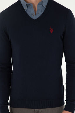 Свитер мужской U.S. Polo Assn темно-синий хлопок фото 20