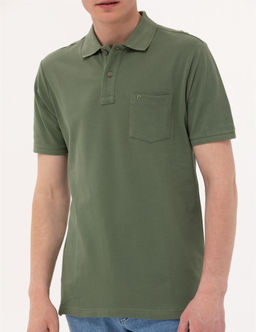 Haki Regular Fit Basic Ti__rt - Pierre cardin фото 6