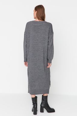 Antrasit Maxi Triko Genis Kal?p Elbise TWOAW23EL00642