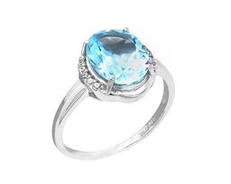 Кольцо из серебра топаз, Лилиан