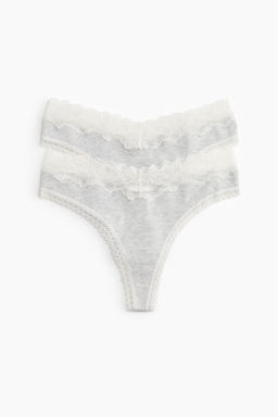 Pack de 2 bragas thong de algod?n
