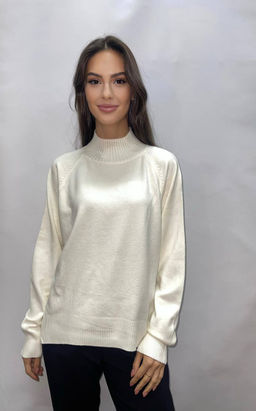 K13071 Джемпер (вязаный трикотаж) БЕЛЫЙ