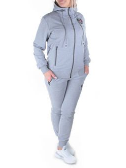 Y248-8 GRAY Спортивный костюм женский (100% хлопок) - Фабричный китай фото 2