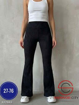 Штаны клеш с высокой посадкой