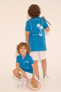 Футболка-поло U.S. Polo Assn Saks для мальчиков хлопок  фото 8