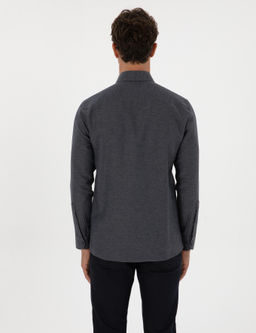 Lacivert Slim Fit Uzun Kollu G_mlek