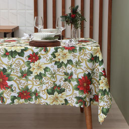 Скатерть Доляна Праздничные украшения 145*220 см, 100% п/э