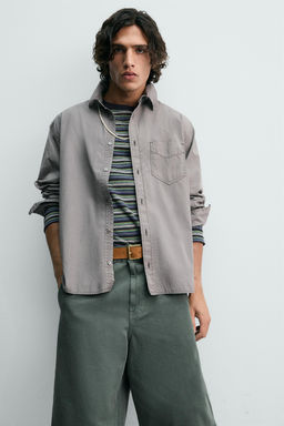 Рубашка RELAXED FIT ALGODON серая