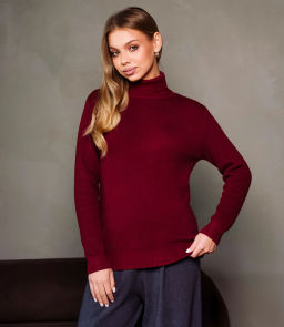 Водолазка #КТ881 (7), бордовый
