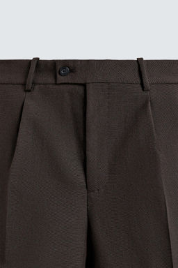 100% WOOL PLEATED TROUSERS - Zara фото 10