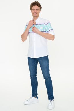 U. S. Polo Assn Мужская белая рубашка с длинным рукавом - U.s. polo assn фото 5