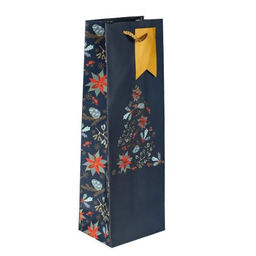 Цена за 12 шт. Пакет подарочный 12х36х9см под бутылку / 9069 /уп 12/600/Новый год - Галеонтрейд фото 5