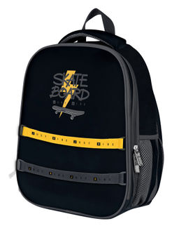 Рюкзак Schoolformat ERGONOMIC LIGHT БЕРИ СКЕЙТ 21 л черн. 38х29х19 жестк. каркас 2 отд. мо...