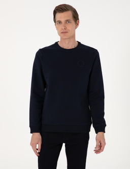 Lacivert 3 _plik Regular Fit Bisiklet Yaka Basic Sweatshirt - Pierre cardin фото 3