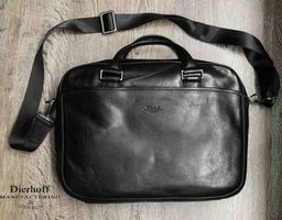 Мужская кожаная сумка-портфель Dierhoff ДМ 52512/3 Блек