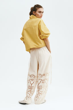 Broderie anglaise drawstring trousers - H&m фото 3