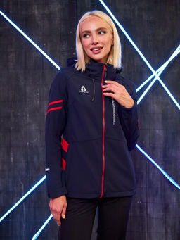 Женская мембранная куртка виндстоппер на флисе Azimuth Заря 124/23982_705 Темно-Синий