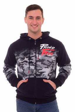 Толстовка мужская 9-116 (тёмно-синий)