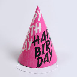 Колпак бумажный Happy Birthday, в наборе 6 шт. - Страна карнавалия фото 7