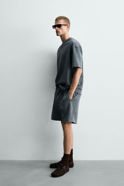 SUDADERA RELAXED FIT INTERLOCK / Azul lavado - Zara фото 4