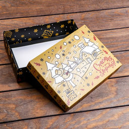 Подарочная коробка сборная Новогодний подарок, 21 х 15 х 5,7 см - UPAK LAND фото 16