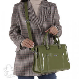 Сумка женская кожаная 9221-1 green Velina Fabbiano-Safenta
