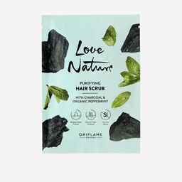 Скраб-шампунь для волос с углём и органической мятой Love Nature