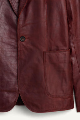 LIMITED EDITION LEATHER SUIT BLAZER - Zara фото 9