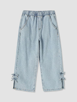 Fiyonk Detayl? K?z ?ocuk Jean Kapri