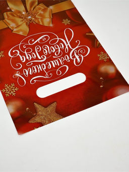 Набор подарочных пакетов, полиэтилен, 4 вида, 20 шт., «Новый год», 20×30 см