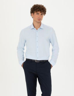 Рубашка Mavi Slim Fit светло-голубая